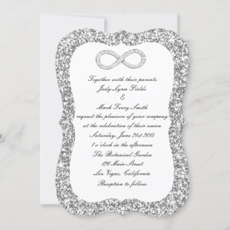 Invitación a la boda infinita de diamantes de Purp