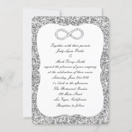 Invitación a la boda infinita de diamantes de Purp