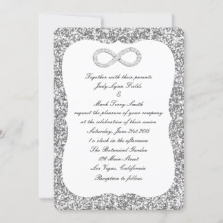 Invitación a la boda infinita de diamantes de Purp