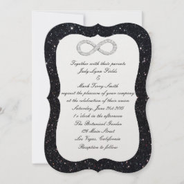 Invitación a la boda infinita de diamantes de Purp