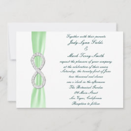 Invitación a la boda infinita del diamante verde