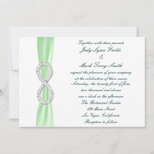 Invitación a la boda infinita del diamante verde