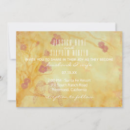 Invitación a la boda Influencia asiática Golds ama