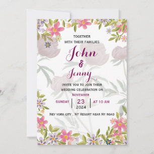 Invitación a la boda inglesa moderna