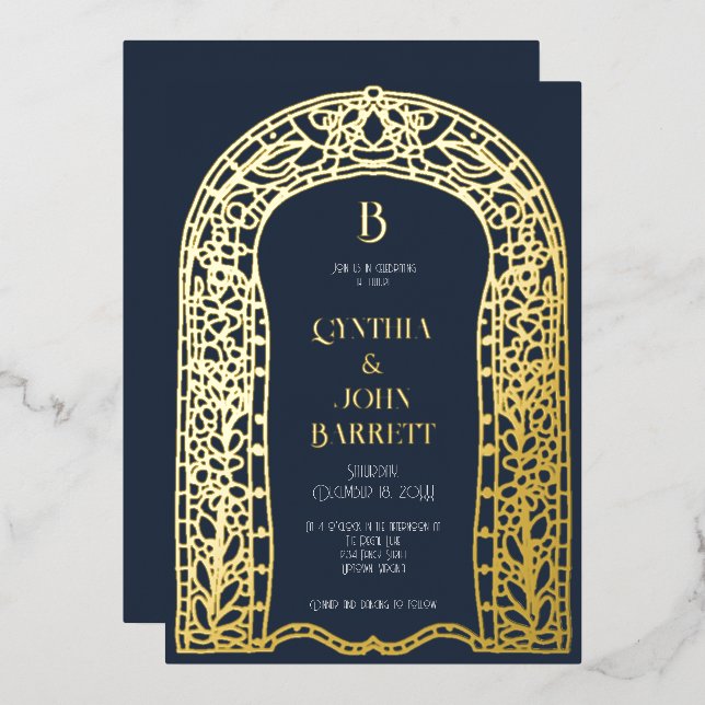 Invitación a la boda inspirada en el arte del Reli (Anverso/Reverso)