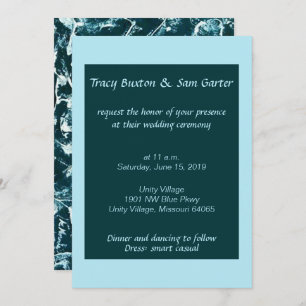 Invitación a la boda inspirada en el océano