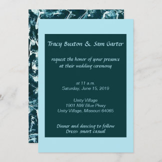 Invitación a la boda inspirada en el océano