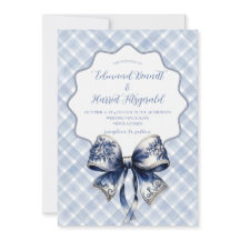 Invitación a la boda inspirada en la croqueta azul