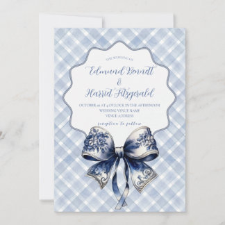 Invitación a la boda inspirada en la croqueta azul