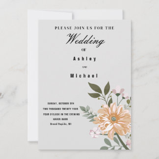 Invitación a la boda inspirada en las acuarelas
