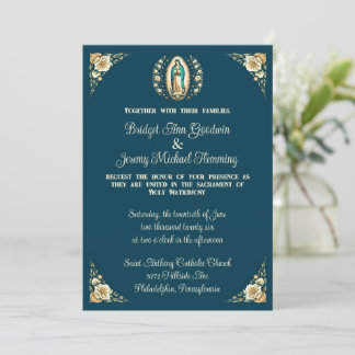 Invitación a la boda inspirada por Nuestra Señora 