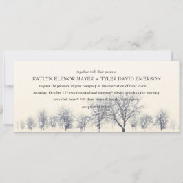 Invitación a la boda invernal de Snowy Winter Wond