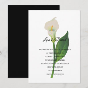 Invitación a la boda-invitación a Cala Lily