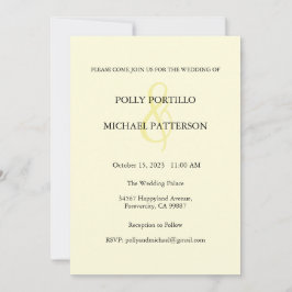 Invitación a la boda, invitación a la boda clásica