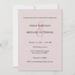 Invitación a la boda, invitación a la boda clásica