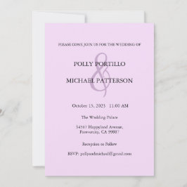 Invitación a la boda, invitación a la boda clásica