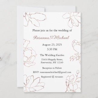 Invitación a la boda, invitación a la boda floral