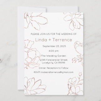 Invitación a la boda, invitación a la boda floral
