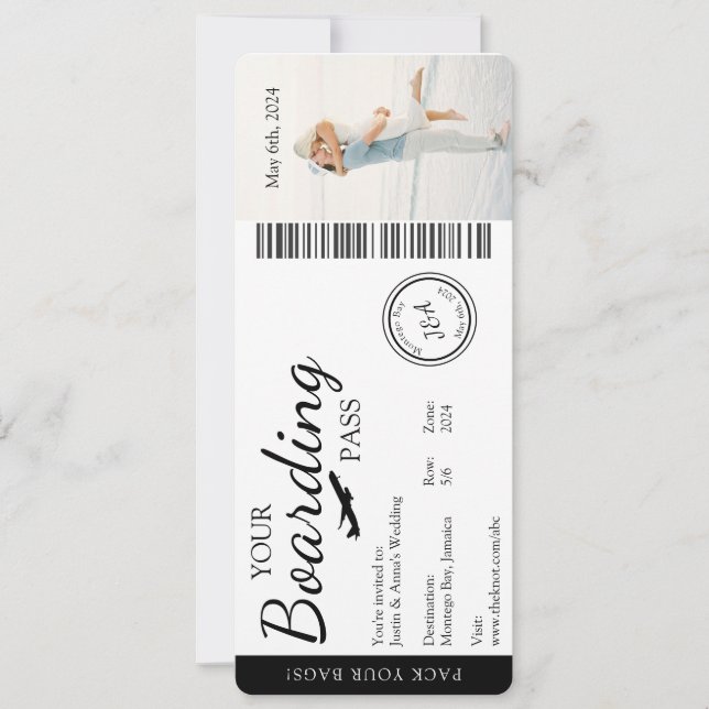 Invitación a la boda - Invitación a la tarjeta de  (Anverso)