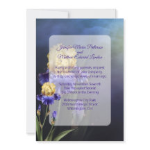 Invitación a la boda Iris ultra violeta