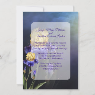 Invitación a la boda Iris ultra violeta