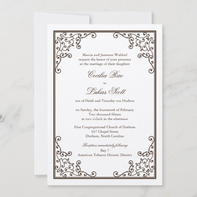 Invitación a la boda| Ironchas (Anverso)