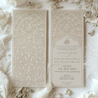 Invitación a la boda islámica con crema sublime