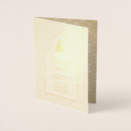 Invitación a la boda islámica de Relieve metalizad