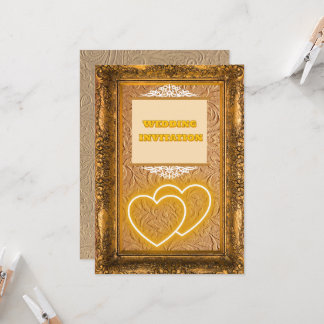 Invitación a la boda islámica de textura de moda d