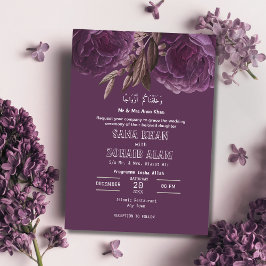 Invitación a la boda islámica Lavender Floral Nika