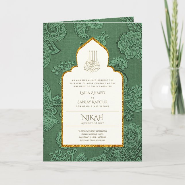 Invitación a la boda islámica organizada por LeahG (Anverso)