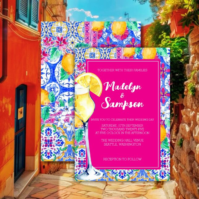 Invitación a la boda italiana con limón de la Dolc (Subido por el creador)