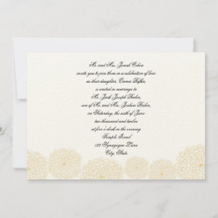 Invitación a la boda judía con crema de rosettes