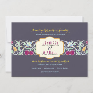 Invitación a la boda judía de VINTAGE
