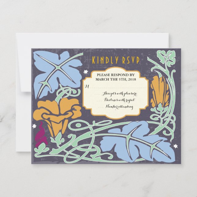 Invitación a la boda judía de VINTAGE (Anverso)