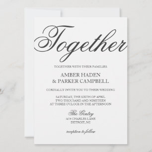 Invitación a la boda  Juntos