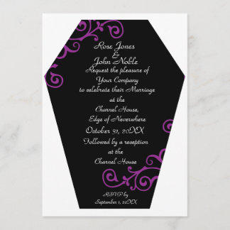 Invitación a la boda Keranda Ebony (púrpura)