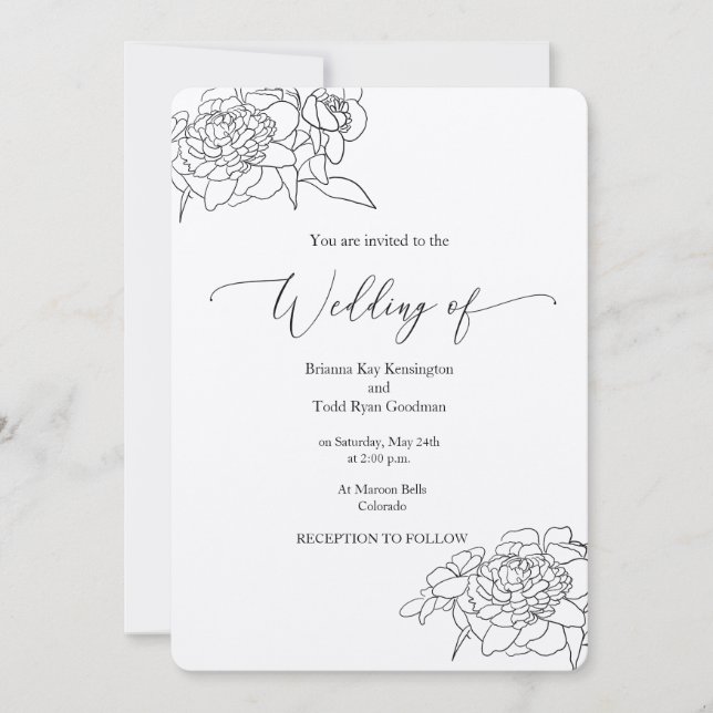 Invitación a la boda Kraft - Moda rústica (Anverso)
