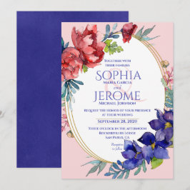 Invitación a la boda | La acuarela floral de la fe