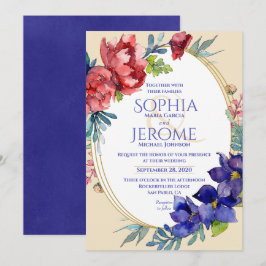Invitación a la boda | La acuarela floral de la fe