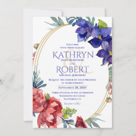 Invitación a la boda | La acuarela floral de la fe