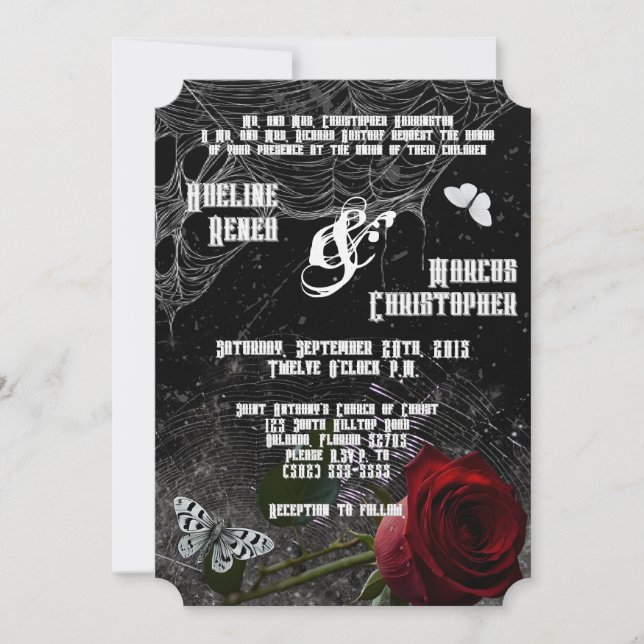 Invitación a la boda las 5 horas del día, los 7 dí (Anverso)