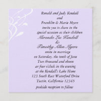 Invitación a la boda Lavendar ligera sin aliento