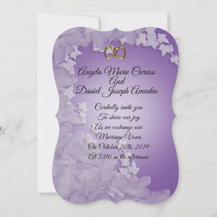 Invitación a la boda, Lavender con Ivy custo m col