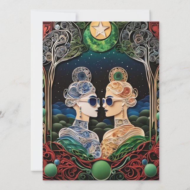 Invitación a la boda lesbiana (Anverso)