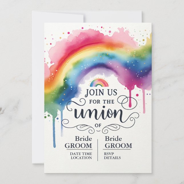 Invitación a la boda LGBT (Anverso)
