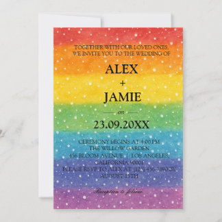 Invitación a la boda LGBT con Punto de Polka Arcoi