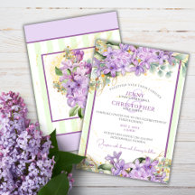 Invitación a la boda líaca púrpura