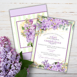 Invitación a la boda líaca púrpura