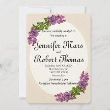 Invitación a la boda líaca y crema V2